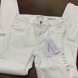 Sexy Curve Mid-Rise White GUESS Jeans